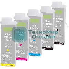 Картридж перезаправляемый струйный Cactus CS-R-PFI320SET-CHIP набор 5шт.упак. для Canon imagePROGRAF TM-200/200MFP/205/300/300MFP/305/250/255/350/355 с чипом