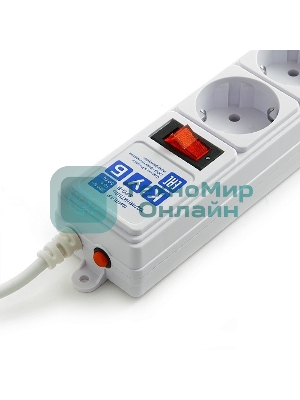 Сетевой фильтр Powercube SPG-B-6-WHITE 1.9 м, 5 розеток, белый, коробка