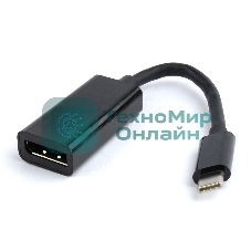Переходник Cablexpert USB Type-C/DisplayPort, 15 см, пакет (A-CM-DPF-01)