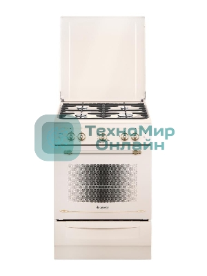 Плита газовая Gefest ПГ 6100-02 0186 бежевый, конфорок 4 шт, духовка 52 л, 60 см x 85 см x 60 см