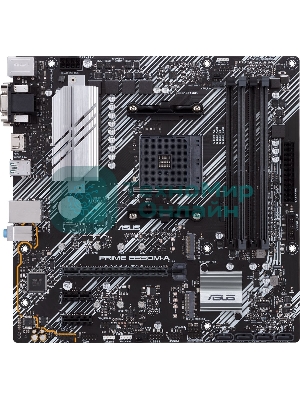 Материнская плата ASUS PRIME B550M-A/CSM, Socket AM4, B550, 2*DDR4, D-Sub+DVI+HDMI, SATA3 + RAID, Audio, Gb LAN, USB 3.1*8, USB 2.0*4, COM*1 header (w/o cable), mATX ; 90MB14I0-M0EAYC