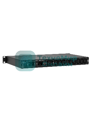 Автоматический ввод резерва ELEMY RACK ATS, 1U, 220В, 16А, OLED, Ethernet, in (2) C20, out (1) C19 (9) C13