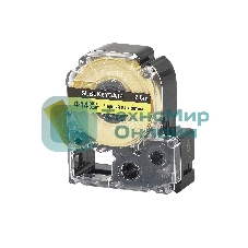 Кассета с лентой S'OK by Sakura Printing BLK6YBA14 для Epson, черный на желтом, 14мм/2.5м