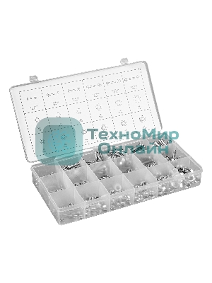 Набор винтов Сибртех, гаек, шайб, 420 предметов