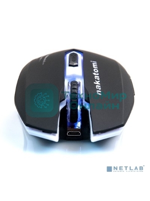 Мышь беспроводная Nakatomi MROG-15UR черный, 1600 dpi, радиоканал, USB, кнопки - 6