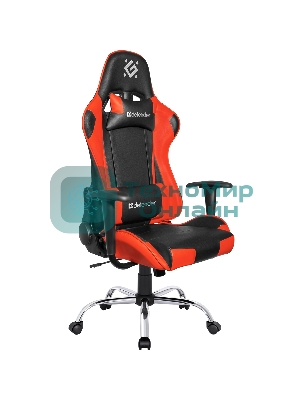 Кресло игровое Defender Azgard черный/Красный, полиуретан, 60 мм