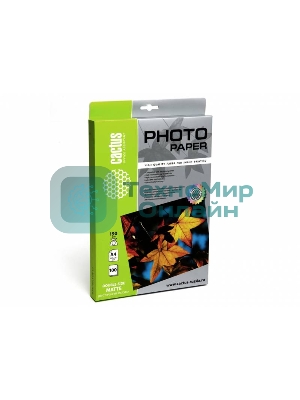 Фотобумага Cactus CS-MA4190100DS матовая двусторонняя A4 190 г/м2 100 листов