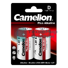 Элемент питания алкалиновый Camelion LR LR20 BL-2 (блист.2шт) 1.5 В