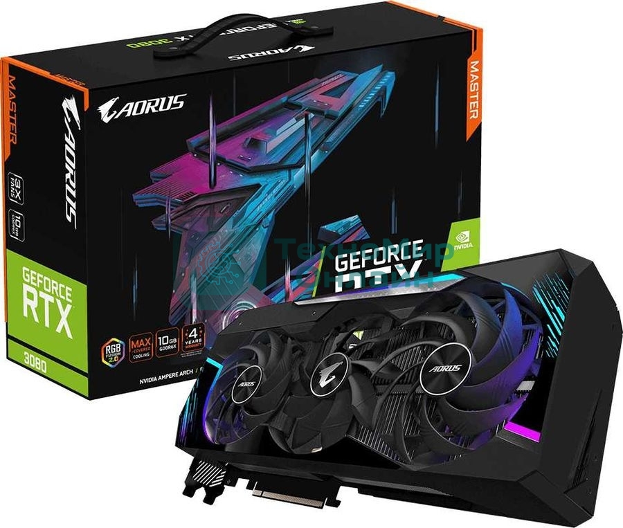 Видеокарта Gigabyte GV-N3080AORUS M-10GD 3.0 LHR
