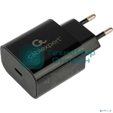 Сетевое зарядное устройство Cablexpert 20Вт, 3А, QC3.0/PD, 1xType-C, черный, пакет