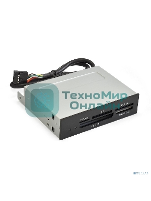 Кард-ридер ExeGate CR-415/черный/CF/SD/MMC/MS/MS Duo/MS Pro/T-Flash/USB 2.0/металл