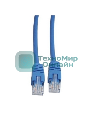 Патч-корд UTP Cablexpert cat.5e, 2м, литой, многожильный, синий