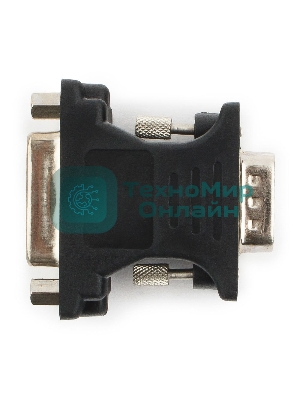 Переходник Cablexpert VGA-DVI, 15M/25F, черный, пакет (A-VGAM-DVIF-01)