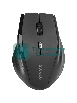 Мышь беспроводная Defender Accura MM-365 черный, 1600 dpi, радиоканал, USB, кнопки - 6