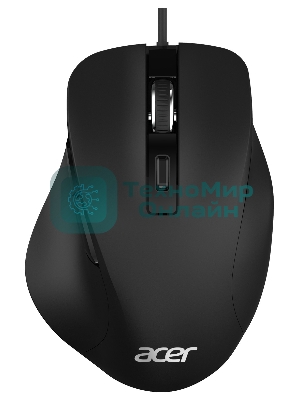 Мышь проводная Acer OMW120 черный, 2000 dpi, USB, кнопки - 6