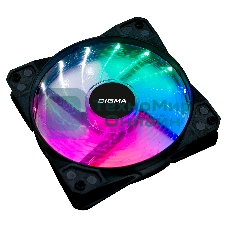 Вентилятор для корпуса Digma DFAN-FRGb2 черный, 120 мм, 1200 об/мин, 23 дБ, 4 pin