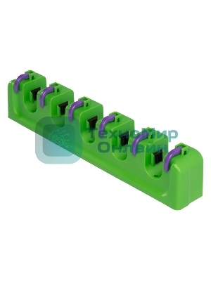 Пластиковый настенный держатель для садово-огородного инструмента Palisad 5 ячеек, 6 крюков