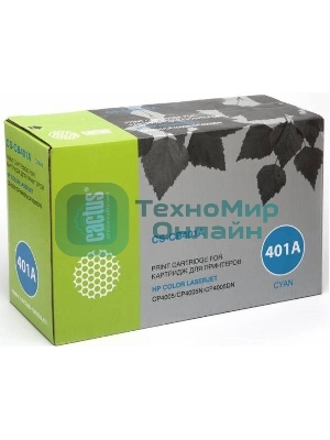 Картридж лазерный Cactus CS-CB401AR голубой (7500 стр.) для HP CLJ CP4005/CP4005DN/CP4005N