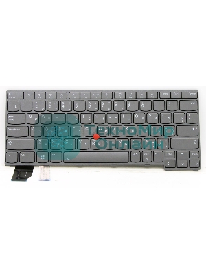 Клавиатура для ноутбука Lenovo ThinkPad X13 Gen 2 серая с подсветкой