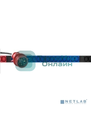 Вертикальный блок розеток REM Rem-3x32, 3 фазы 32A, 6 авт, инд, 36 C13, 1420 мм, вх IEC 309, шнур 3 м (R-3x32-36C13-A-I-1420-3-3PN)