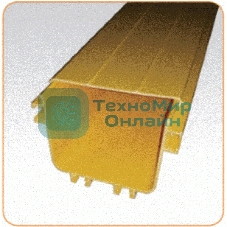 Крышка прямой секция оптического лотка, 100x120 мм, 2 метра, желтая