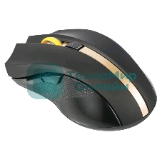 Мышь беспроводная Oklick 495MW черный/золотистый, 1600 dpi, радиоканал, USB, кнопки - 6