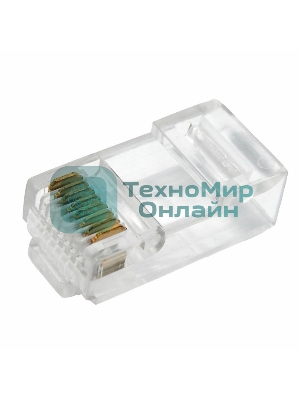 Разъем Rexant сетевой LAN на кабель, штекер 8Р8С (Rj-45), под обжим (2шт.)