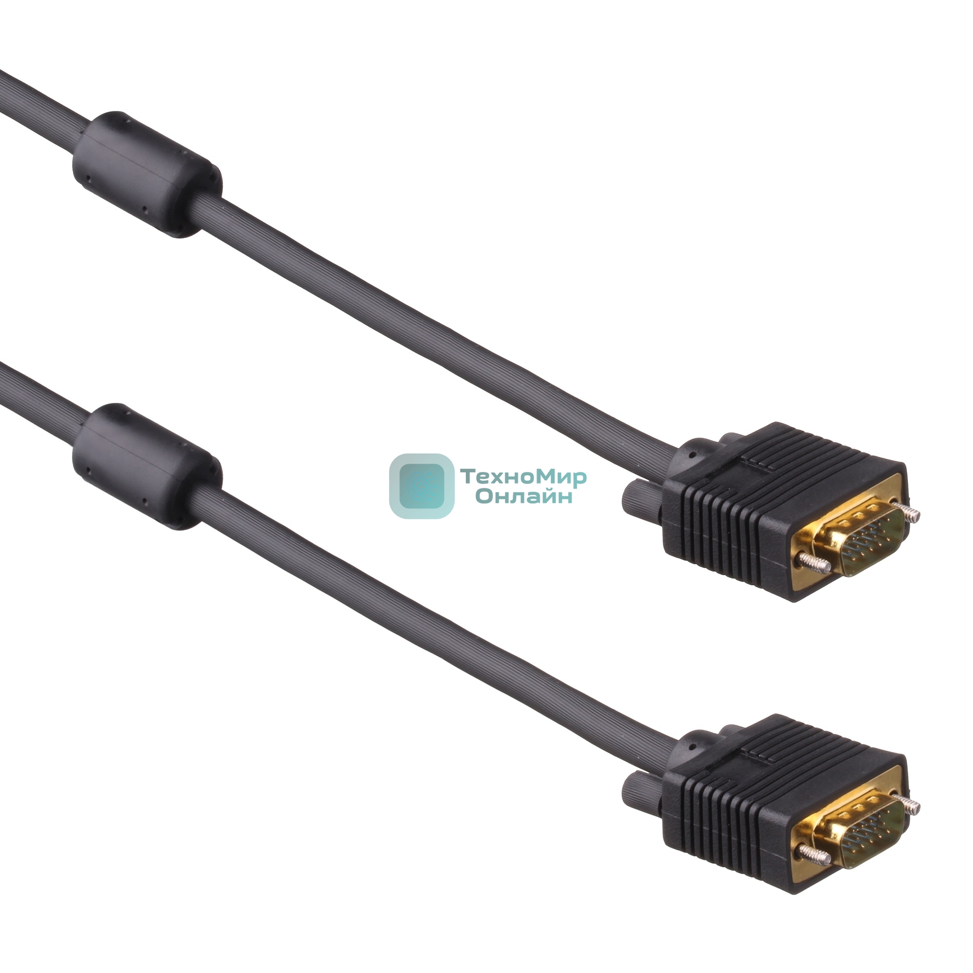 Кабель монитор - SVGA card (15M -15M) 3м 2 фильтра ExeGate позолоченные контакты, экранирование