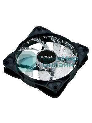 Вентилятор для корпуса Digma DFAN-FRGb2 черный, 120 мм, 1200 об/мин, 23 дБ, 4 pin