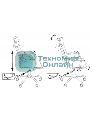 Кресло Бюрократ CH-993/red красный, экокожа
