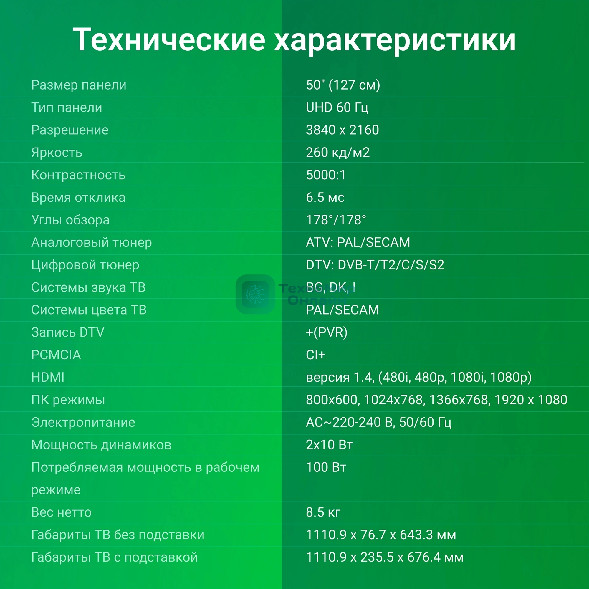 Телевизор Digma 50