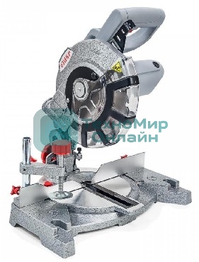 Пила торцевая Ставр ПТ-210/1400М (1шт) 1400 Вт, 5000 об/мин, диаметр диск 210 мм, посадочный диаметр диска 25,4 мм, максимальный пропил 55*120мм, угол распила 45 град в обе стороны, алюминиевый стол