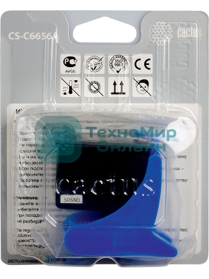 Картридж струйный Cactus CS-C6656A №56 черный (20 мл) для HP DeskJet 450/5145/5150/5151/5550/5552