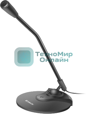 Микрофон Defender MIC-117 черный, кабель 1.8 м