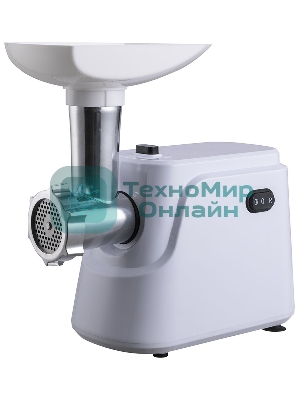 Мясорубка электрическая Starwind SMG3120 белый, 1500 Вт, 2.0 кг/мин, реверс, защита от перегрузки, насадки - 5