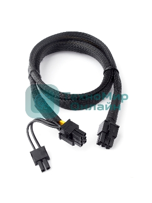 Кабель питания Cablexpert CC-PSU-86 PCI-Express 6-пин на 6+2 пин, 0.8 м