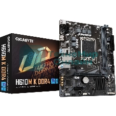 Материнская плата Gigabyte H610M K DDR4 V2.0, LGA 1700, Intel H610, 2xDDR4, 2xSATA, 1xM.2, 1xPCIe 4.0 x16, 1xPCIe x1, 1xHDMI, 1x 1Gb LAN, 2xUSB-A 3.2 Gen 1, 4xUSB-A 2.0, 3x 3.5 мм, 7.1, mATX