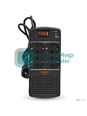 Стабилизатор ExeGate Power AD5000-1200 (1200VA/600W, диапазон 150...280В, 4 евророзетки)