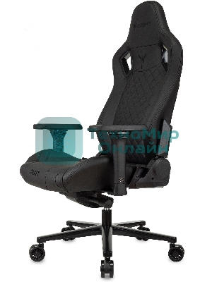 Кресло Knight Craft черный, экокожа, 120 кг, механизм качания