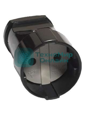 Штепсель без заземл. черный UNIVersal А0115