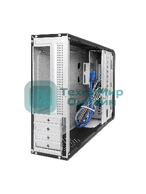 Компьютерный корпус Desktop ExeGate EX288781RUS MI-207U-350W-8 (miniITX/mATX, БП M350 с вент. 8см, 1*USB+1*USB 3.0, аудио, черный)