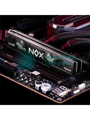 Оперативная память Apacer Nox, DDR5, 16GB (1x16 GB), 5600 MHz, CL40, DIMM, радиатор, серый, черный