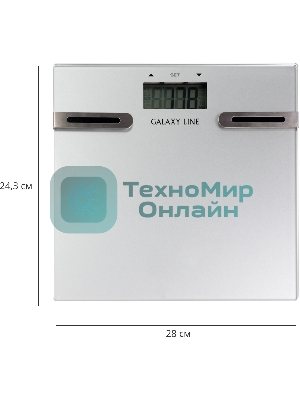 Весы напольные многофункциональные Galaxy Line GL 4855, серый, электронные, элемент питания типа 
