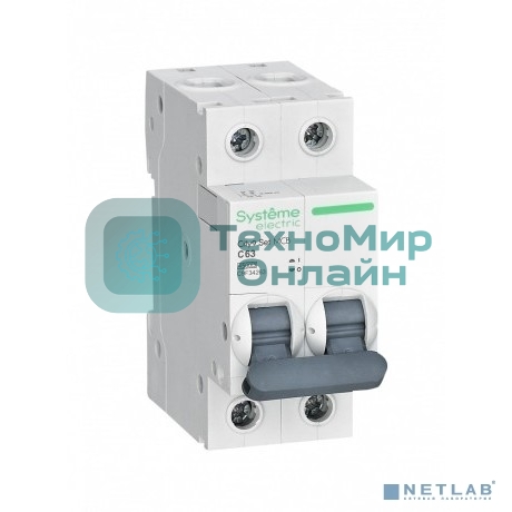 Выключатель автоматический модульный 2п C 63А 4.5кА City9 Set 230В SE C9F34263