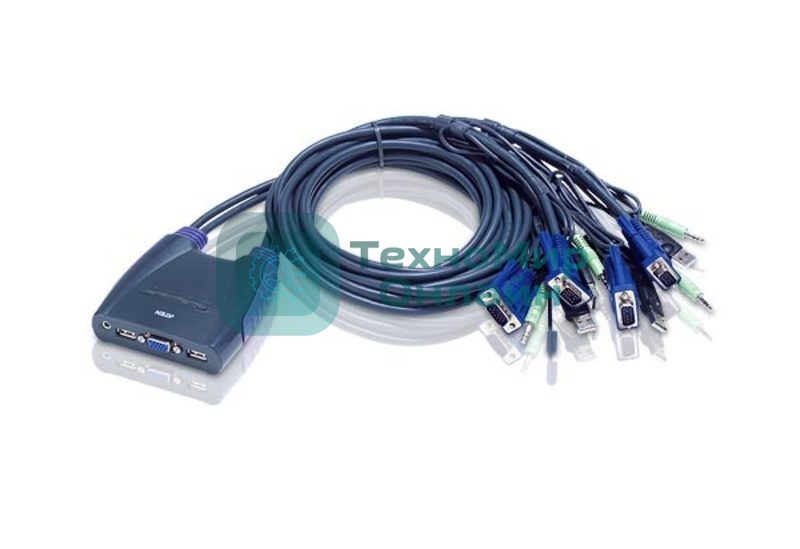 Переключатель электронный ATEN PETITE 4 PORT USB KVM SWITCH W/2.5M W/1.