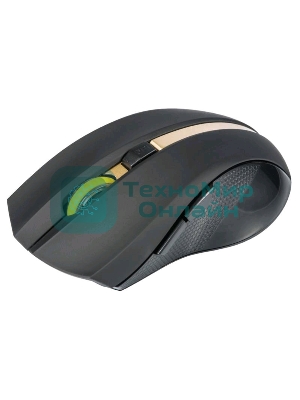 Мышь беспроводная Oklick 495MW черный/золотистый, 1600 dpi, радиоканал, USB, кнопки - 6