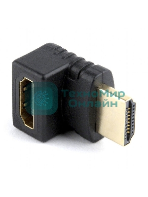 Переходник HDMI-HDMI Cablexpert A-HDMI270-FML, 19F/19M, угловой соединитель 270 градусов, золотые разъемы, пакет