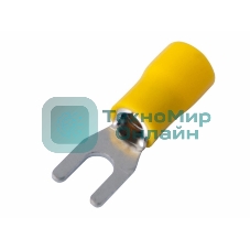 Наконечник вилочный изолированный Rexant 4.3 мм 4-6 мм (НВи 6.0-4/НВи 5,5-4) желтый 08-0151