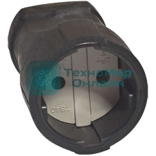 Штепсель без заземл. ПВХ-облив черный UNIVersal ОА0150