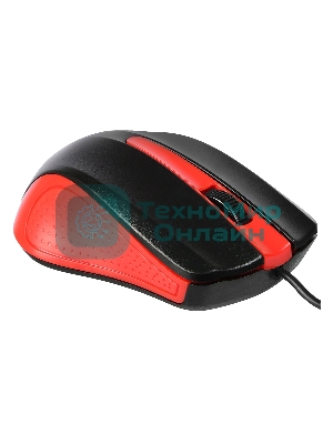 Мышь проводная Acer OMW012 черный/красный, 1200 dpi, USB, кнопки - 3